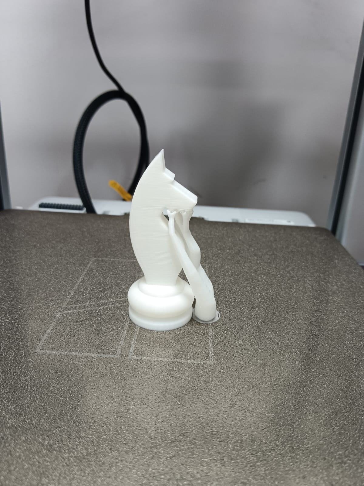 The knight printed at 0.20 mm sitting on the printer bed